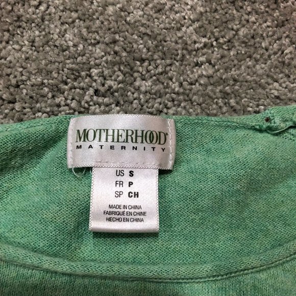 Motherhood Maternity 3/4 Sleeve Sweater Shirt Green - Picture 3 of 3